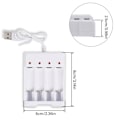 Miniatyrbilde 2 av 5: AA / AAA batterilader Ladeverktøy USB batterilader