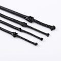 Miniatyrbillede 3 af 5: 80m/spole 2mm sort satin sort nylon tråd til fremstilling af armbånd,