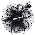 Miniatyrbilde 4 av 4: Fascinatorhatt for kvinner, damer, bryllup, fascinatorer, teselskap, hatt, flapper, pillbox-hatt, Ascot-konkurransehatt, fjærblomst (svart) black