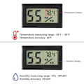 Miniatyrbillede 2 af 5: Hygrometer & Termometer - Måler luftfugtighed & temperatur Sort