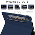 Miniatyrbilde 3 av 5: For Samsung Galaxy Tab S7 Fe / S7 Plus / S8+ Trådløst Bluetooth-deksel Anti-fall Cover med Touchpad Blue