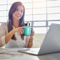 Miniatyrbild 4 av 6: 200 ml mini termosflaska vattenflaska vakuumflaskor kaffe mjölk Teal 200ml