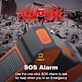 Miniatyrbild 3 av 5: 10000mAh Vevradio för Nödsituationer - Solcellsdriven Vevradio Campingprylar Överlevnadsutrustning-WELLNGS