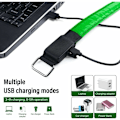 Miniatyrbilde 3 av 5: 4 stk. USB Oppladbart LED Lysarmbånd, Reflekterende LED Løpe A