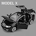 Miniatyrbilde 1 av 5: 1:32 Tesla Model X Model 3 Model S Model Y Legering Bilmodell Diecasts Lekebil Lyd Og Lys Barn Leker Til Barn Gaver Gutte Leker Model X Black