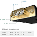 Pikkukuva 5 / 5: USB - RS232 -sovitin PL2303-sirulla, USB2.0 uros - RS232 naaras -kaapeli käyttöjärjestelmille Linux/Windows XP/
