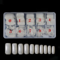 Miniatyrbilde 5 av 5: 500 stk Negletips i eske for manikyr fransk halv-negle klebrig full dekning negletips negletips