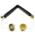 Miniatyrbild 2 av 5: 2 st RP-SMA hane till RP-SMA hona 1-pack platt koaxial förlängningskabel 25 cm 802.11Ac 802.11N 802.1【HY】