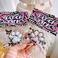 Miniatyrbillede 2 af 3: Taba Kattepote Squishy Legetøj, Kawaii Stressaflastende Klemmelegetøj til Dyreelskere Black Pink