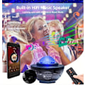 Miniatyrbillede 4 af 7: Galaxy Natlys / Rumlampe Stjerneprojektor med Bluetooth Højtaler Sort Black GALAXY - BASIC BLUETOOTH