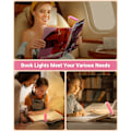Miniatyrbilde 8 av 8: LED mini USB oppladbar øyebeskyttelse sammenleggbar bokklype lett bærbar enkel øyebeskyttelse leselys pink