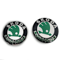 Miniatyrbillede 1 af 3: Bil emblem 2 stk. til Skoda modeller 90mm 80mm emblem motorhjelm og bagklap