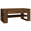 Miniatyrbilde 2 av 7: vidaXL Salongbord Brun Eik 102x55x45 cm Konstruert Tre Brown Brown