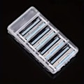 Miniatyrbillede 5 af 7: 3-lags barberblad, manuel herrebarbermaskine i rustfrit stål, retro vådbarbermaskine, genanvendelig barbermaskine 2 holdere 16 b 2 Holders 16 Blades