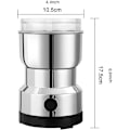 Miniatyrbilde 4 av 5: Elektrisk kaffekvern, multifunksjonell krydderkvern, kornkvern i rustfritt stål for korn, nøtter, krydder, kaffebønner【HY】