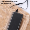 Miniatyrbillede 8 af 9: USB Elektrisk Opvarmningsdyne Genopladelig Skat Opvarmningsdyne 5V Trådløs Opvarmning Shawl Dyne Udendørs Camping Grå Gray Thickening