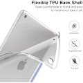 Miniatyrbillede 5 af 5: Etui til Ny iPad 9./8./7. generation (2021/2020/2019), Blød TPU Gennemsigtig Frostet Bagside Beskyttende Etui Slankt Cover【HY】