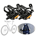 Miniatyrbillede 2 af 5: Cykelpedaler med stropper og tåclips til spinningcykel og udendørs cykler【HY】