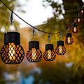 Miniatyrbillede 1 af 5: Udendørs Hængende Solcellelanterner, 8 Pak Solcellehavelamper, 8 LED Solcellelamper Udendørs Belysning IP65 Vandtæt