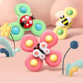 Pikkukuva 4 / 10: 3 kpl - Fidget Spinner imukupilla lapsille - Pyörivä lelu Multicolor multicolor