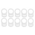 Miniatyrbillede 1 af 5: 10 stk. Knap Silikone ring Sutteholder Skilt mannequin Adapter Transparent