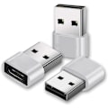 Miniatyrbilde 1 av 3: USB til USB C Adapter [3-Pakning], USB Adapter, USB A til USB C, iPhone Ladekontakt, USB C Kontakt Konverter for iPhone