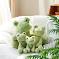 Miniatyrbild 5 av 7: Plush Leksak Groda i Sammet Mjuk Gosig Perfekt för Barn (Grön Groda, 8,5 Tum)