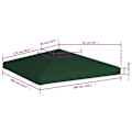 Pikkukuva 6 / 6: vidaXL Gazebo-katto 310 g/m² 3x3 m vihreä{qw} Green Grön