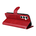 Miniatyrbillede 5 af 9: SKALO Samsung A35 5G PU Læder Wallet Case - Flere Farver Red RED