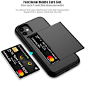 Miniatyrbild 2 av 4: iPhone 11 - Stöttåligt Skal med Kortfack Extra Förstärkt Svart Svart Black Apple iPhone 11