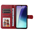 Pikkukuva 3 / 9: SKALO Xiaomi Redmi 14C PU-nahkainen lompakko-kotelo - Useita värejä Red RED