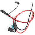 Miniatyrbillede 3 af 5: 2 stk. Motorcykel Batterioplader Sae Opladningskabel Sae Hurtigforbindelse Konnektor Til 12V Ringterminal