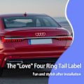 Miniatyrbild 5 av 6: Bilemblem för Bilexteriör, 3D-sticker, Passar (Rosa) för Audi A3 A4 A5 A6 A8 TT R8 Q3 Q5 Q7