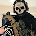 Pikkukuva 2 / 5: Ghost-naamio V2 - Operator MW2 airsoft COD Cosplay Airsoft Taktinen Kallo Täysnaamio