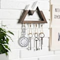 Pikkukuva 3 / 6: Hopea kvartsi taskukello avainlukolla, pyöreä taskukello, avaimenperä, kannettava unisex-kello lapsille, miehille, sairaanhoitajille, naisille