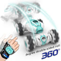 Miniatyrbilde 6 av 9: 2.4GHz Fjernstyrt Bil 4WD - Gestkontroll RC Stuntbil med LED-lys, Musikk Effekt, Leke for Barn - WELLNGS Green