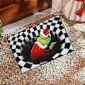 Miniatyrbild 5 av 6: 3D Illusionsdörrmatta Jul, Halksäker, Inomhus/Utomhus, för Juldekoration Inomhus och Utomhus Matta Framdörr Golvmatta