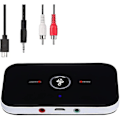 Miniatyrbillede 1 af 10: Bluetooth 5.0 Sender Modtager, 2 i 1 Trådløs Bærbar Stereo Audio Adapter Modtager med RCA/3.5mm AUX Kompatibel Lav Latency HD Audio {XW}