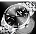 Miniatyrbillede 2 af 5: Herre Business Quartz Ur, Analog Vandtæt Lysende Dato Casual Armbåndsur C-White