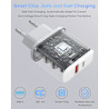 Miniatyrbilde 3 av 3: 2-pakks hurtigladeradapter, 20W dobbel port USB-C hurtiglader PD 3.0 pluggadapter kompatibel med iPhone 15 14 13 12 11 X Pro Max