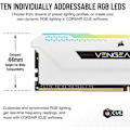 Miniatyrbillede 3 af 4: RAM-hukommelse - CORSAIR - Vengeance RGB Pro SL DDR4 - 32GB 2x16GB DIMM - 3200 MHz - 1,35V - Hvid (CMH32GX4M2E3200C)