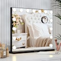 Miniatyrbild 1 av 11: Mirlux Hollywood sminkspegel - LED-belysning - 10x zoom - upphängd - svart - 58x48cm Black
