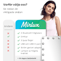 Miniatyrbild 7 av 11: Mirlux Hollywood sminkspegel med LED belysning - Bluetooth högtalare - 10X förstoring - upphängd - Vit - 80X60cm Vit