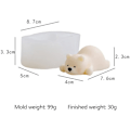Miniatyrbild 2 av 5: 3D Polar Bear Form Mini Size Söt Bear Silikon Lying Bear