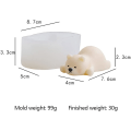Miniatyrbillede 2 af 5: 3D Isbjørn Form Mini Størrelse Sød Bjørn Silikone Lying Bear