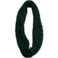 Miniatyrbillede 2 af 5: Dame Tyk Ribstrikket Vinter Infinity Circle Loop Halstørklæde Premium Twist Dark Green
