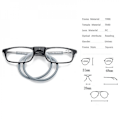 Pikkukuva 5 / 5: Lukulasit Korkealaatuiset Tr Magneettiset Imu- ja Kaula-ripustus Funky Lukulasit 1.5 Magnification Grey