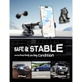 Miniatyrbilde 3 av 5: Mobilholder for bil 15W trådløs billader treakset kobling automatisk induksjonsklemming metallarmklemme