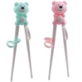 Miniatyrbilde 1 av 5: 2 Par Tegneserie Barn Spise Treningspinner Baby Lærings Servise (rosa Blå)