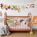 Miniatyrbilde 5 av 5: Boho Oppbevaringskjede for kosedyr Hengende Leketøyskjede Organizer
